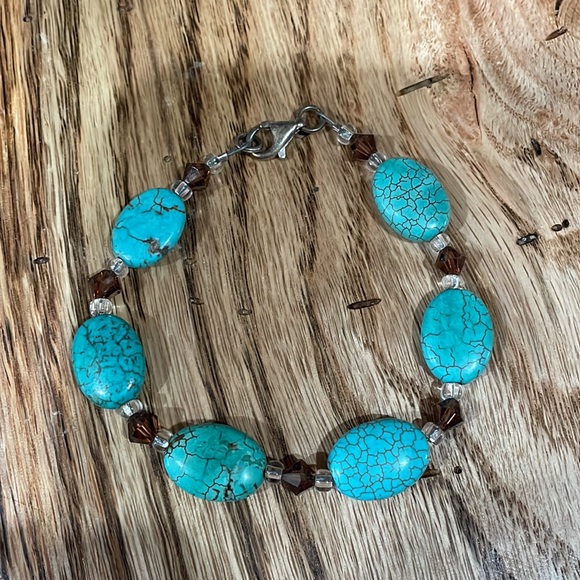 Bundle deal of silver and turquoise costume jewelry - Picture 2 of 4